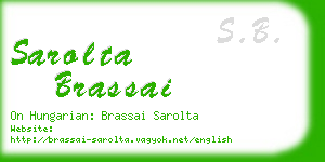 sarolta brassai business card